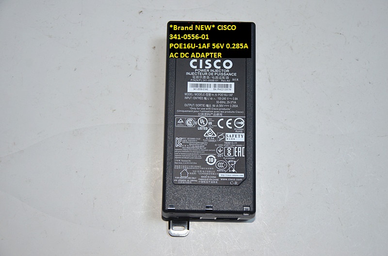 *Brand NEW* CISCO 56V 0.285A AC DC ADAPTER for 341-0556-01 POE16U-1AF